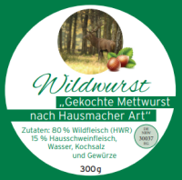 Gekochte Wild-Mettwurst